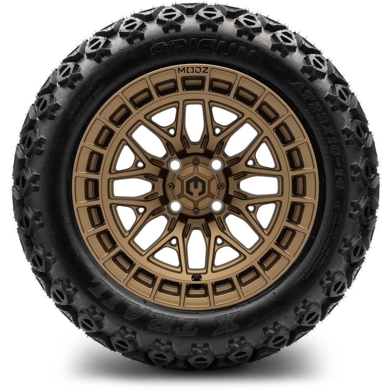 MODZ® 14" Torrent Matte Bronze Wheels & Off-Road Tires Combo