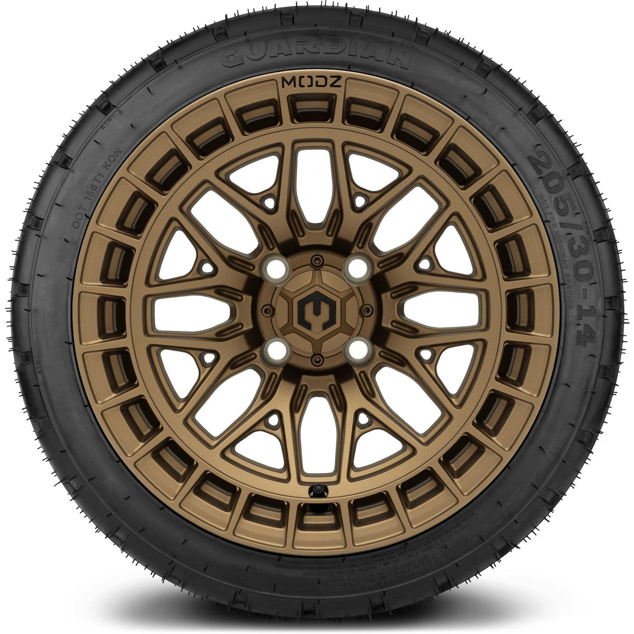 MODZ® 14" Torrent Matte Bronze Wheels & Street Tires Combo