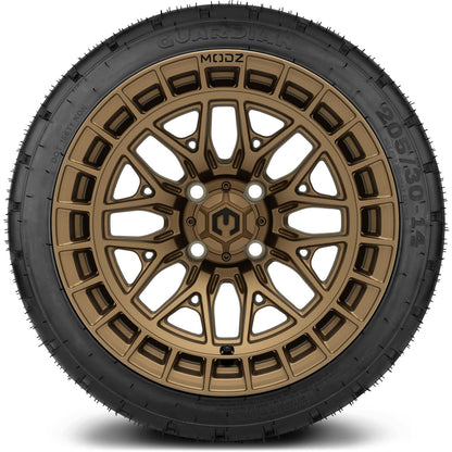 MODZ® 14" Torrent Matte Bronze Wheels & Street Tires Combo