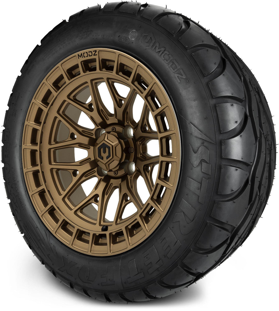 MODZ® 14" Torrent Matte Bronze Wheels & Street Tires Combo