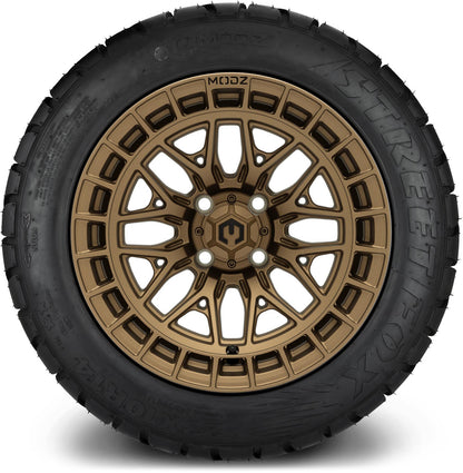 MODZ® 14" Torrent Matte Bronze Wheels & Street Tires Combo