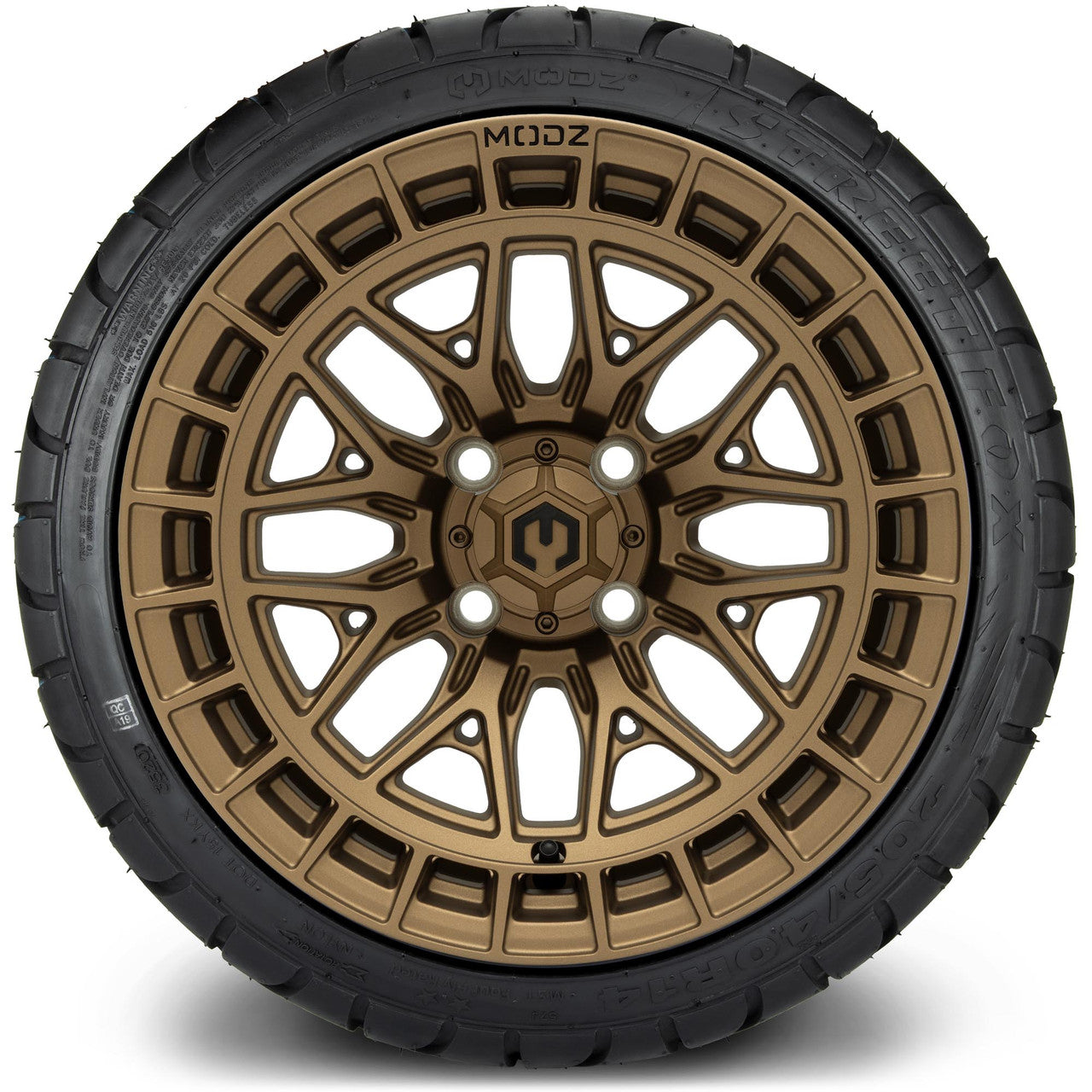 MODZ® 14" Torrent Matte Bronze Wheels & Street Tires Combo