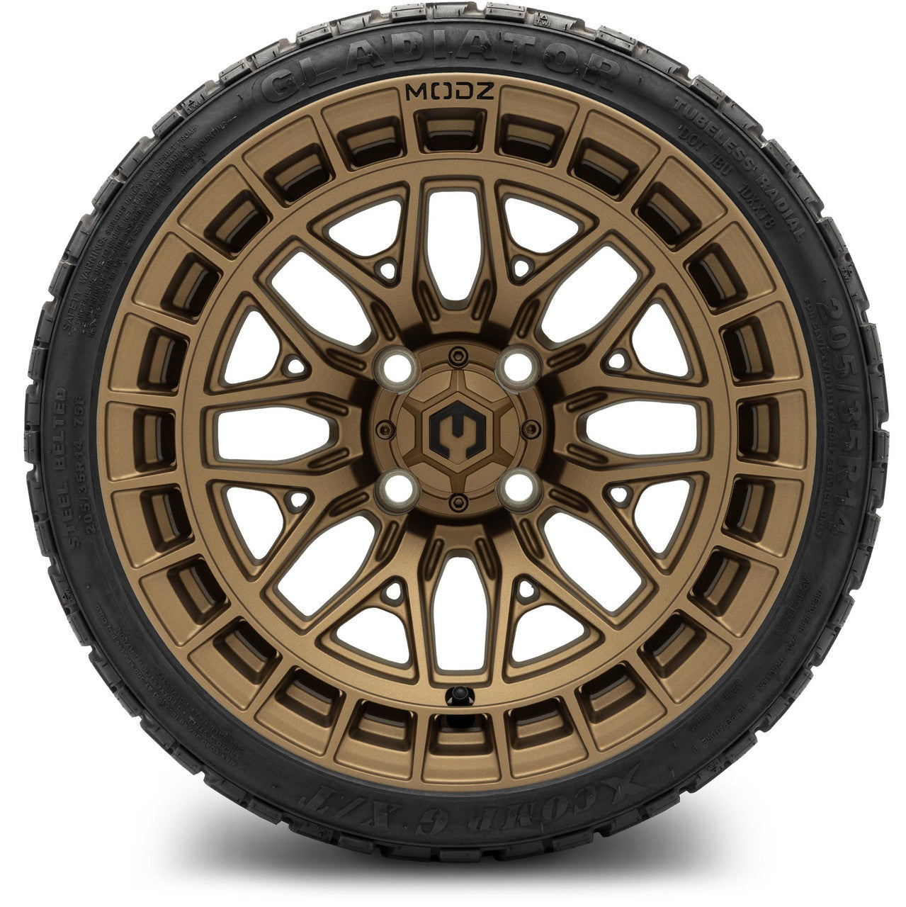 MODZ® 14" Torrent Matte Bronze Wheels & Off-Road Tires Combo