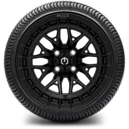 MODZ® 14" Torrent Matte Black Wheels & Street Tires Combo