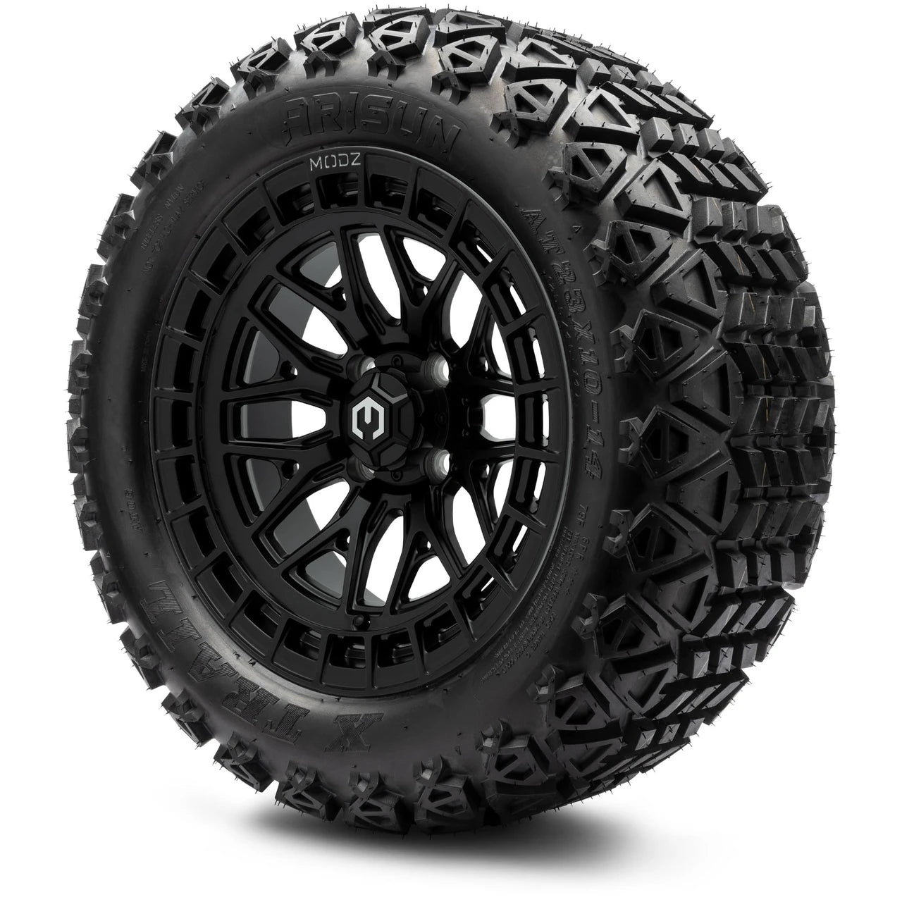 MODZ® 14" Torrent Matte Black Wheels & Off-Road Tires Combo
