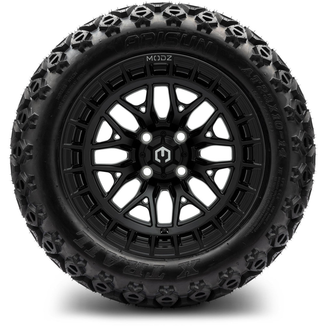 MODZ® 14" Torrent Matte Black Wheels & Off-Road Tires Combo
