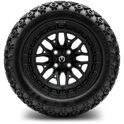 MODZ® 14" Torrent Matte Black Wheels & Off-Road Tires Combo