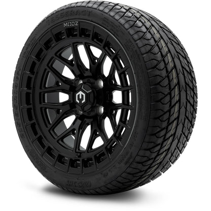 MODZ® 14" Torrent Matte Black Wheels & Street Tires Combo