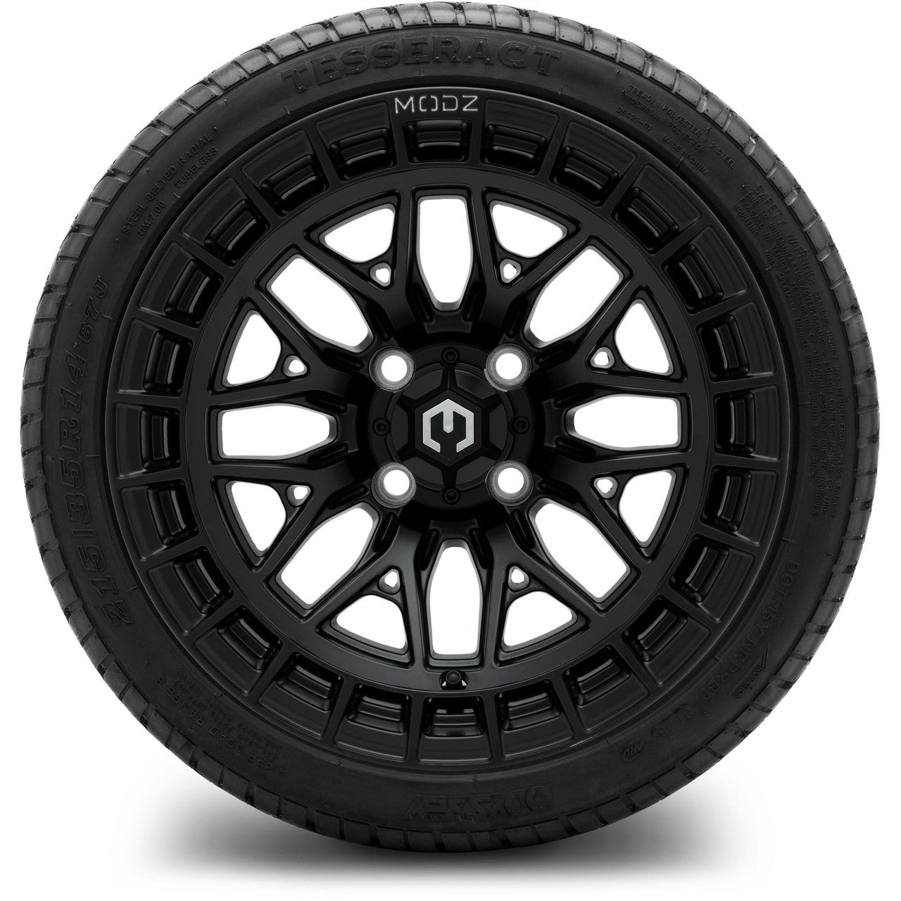MODZ® 14" Torrent Matte Black Wheels & Street Tires Combo