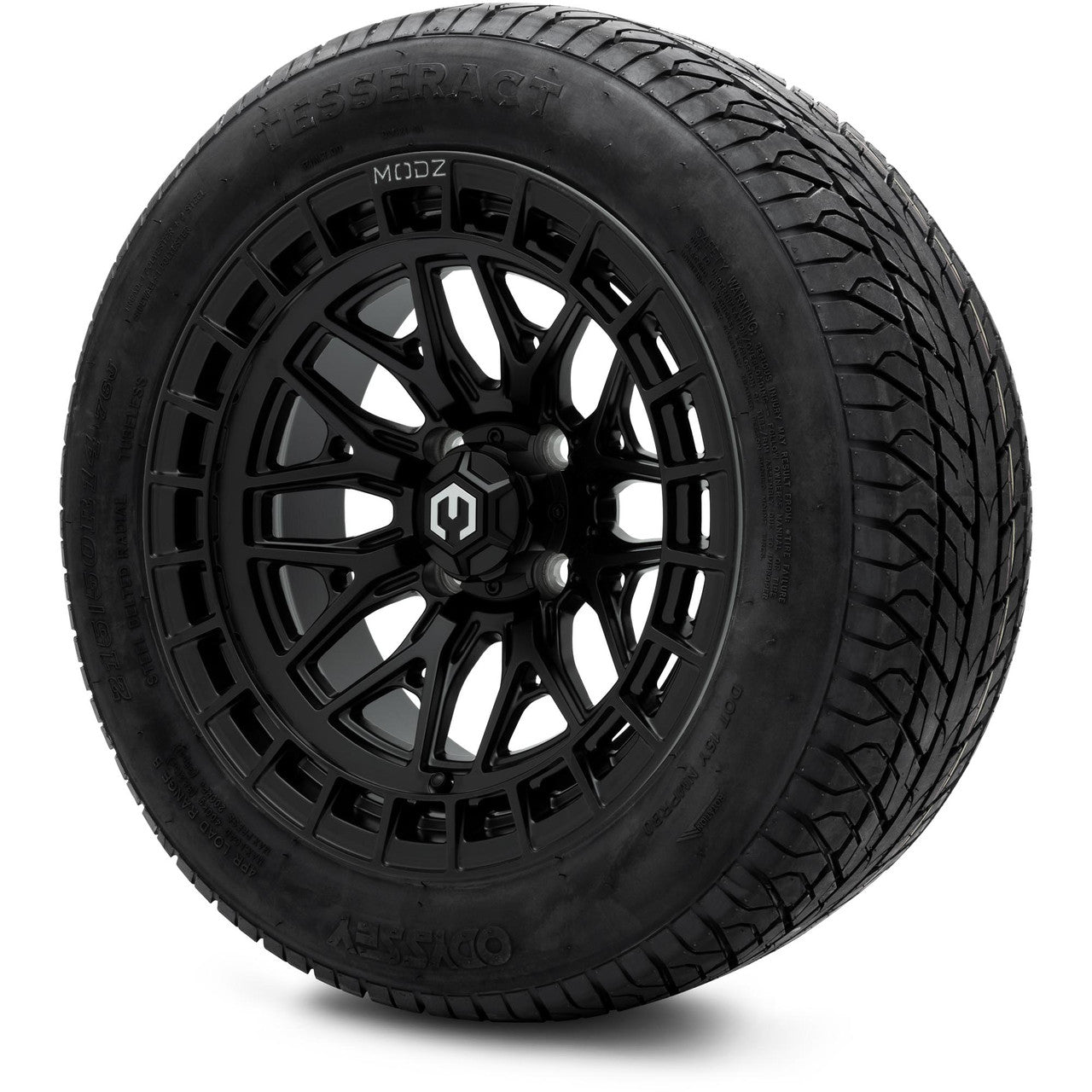 MODZ® 14" Torrent Matte Black Wheels & Street Tires Combo