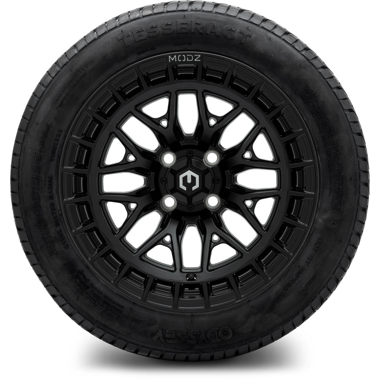 MODZ® 14" Torrent Matte Black Wheels & Street Tires Combo