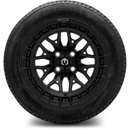 MODZ® 14" Torrent Matte Black Wheels & Street Tires Combo