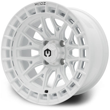 MODZ® Torrent Glossy White 14" Golf Cart Wheel