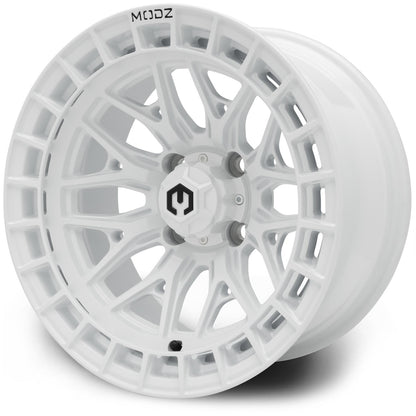 MODZ® Torrent Glossy White 14" Golf Cart Wheel