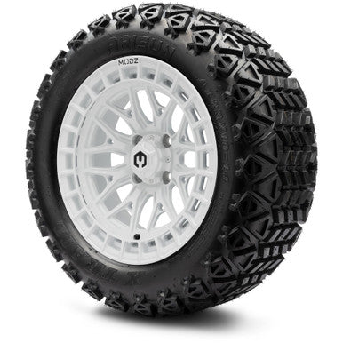 MODZ® 14" Torrent Glossy White Wheels & Off-Road Tires Combo