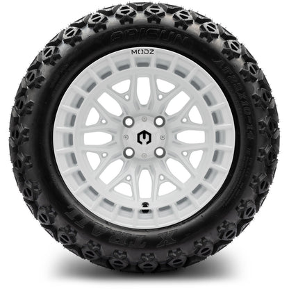 MODZ® 14" Torrent Glossy White Wheels & Off-Road Tires Combo