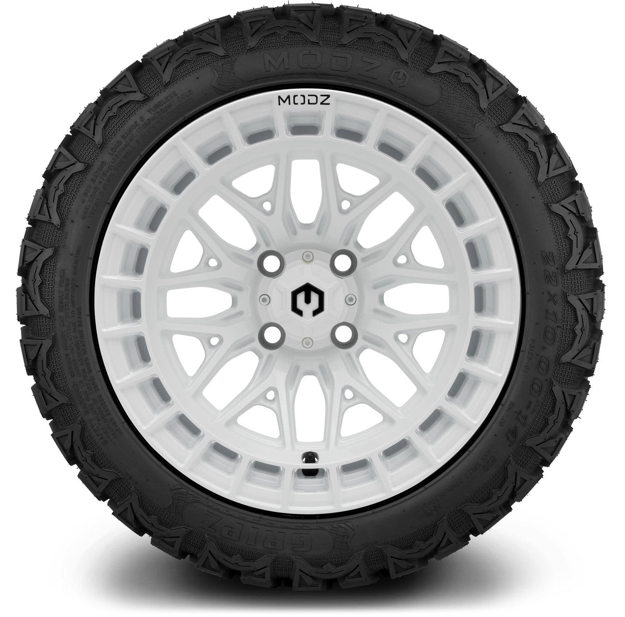 MODZ® 14" Torrent Glossy White Wheels & Off-Road Tires Combo