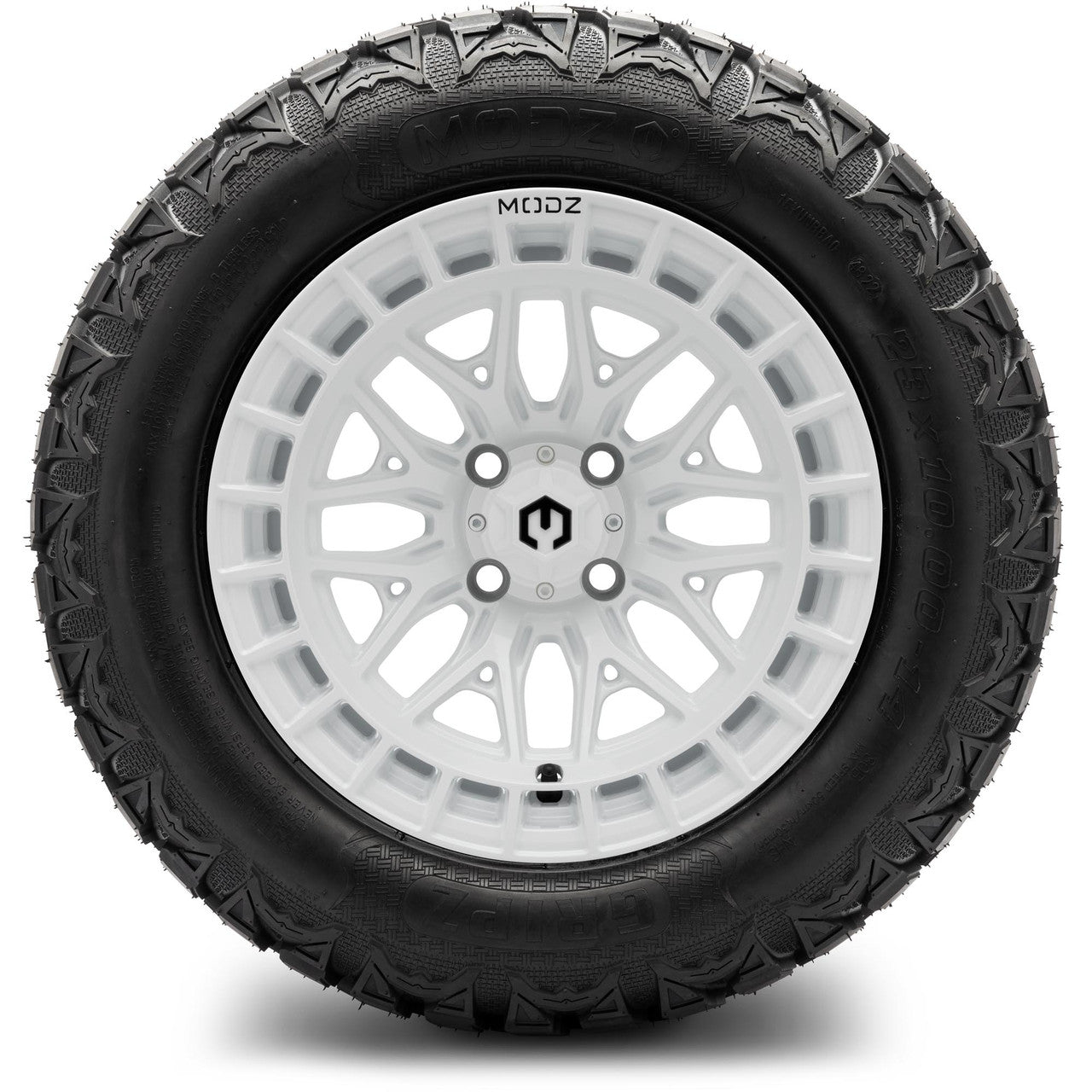 MODZ® 14" Torrent Glossy White Wheels & Off-Road Tires Combo