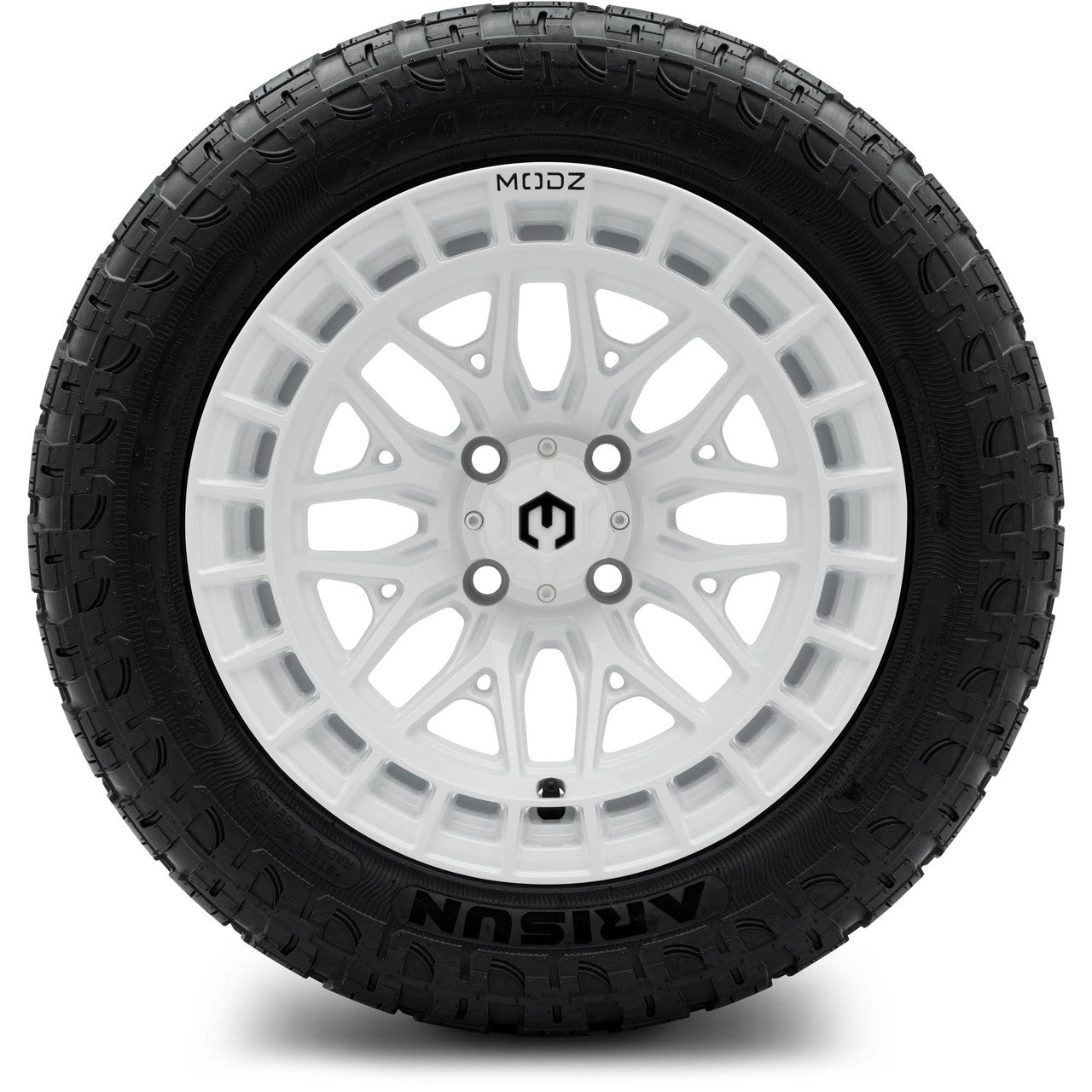 MODZ® 14" Torrent Glossy White Wheels & Off-Road Tires Combo