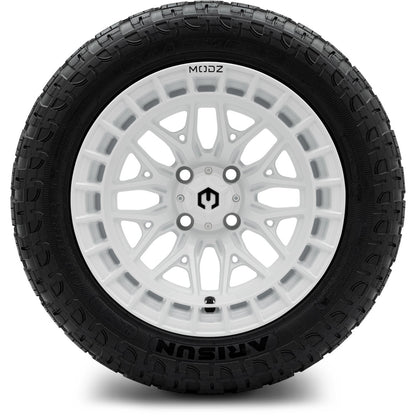 MODZ® 14" Torrent Glossy White Wheels & Off-Road Tires Combo