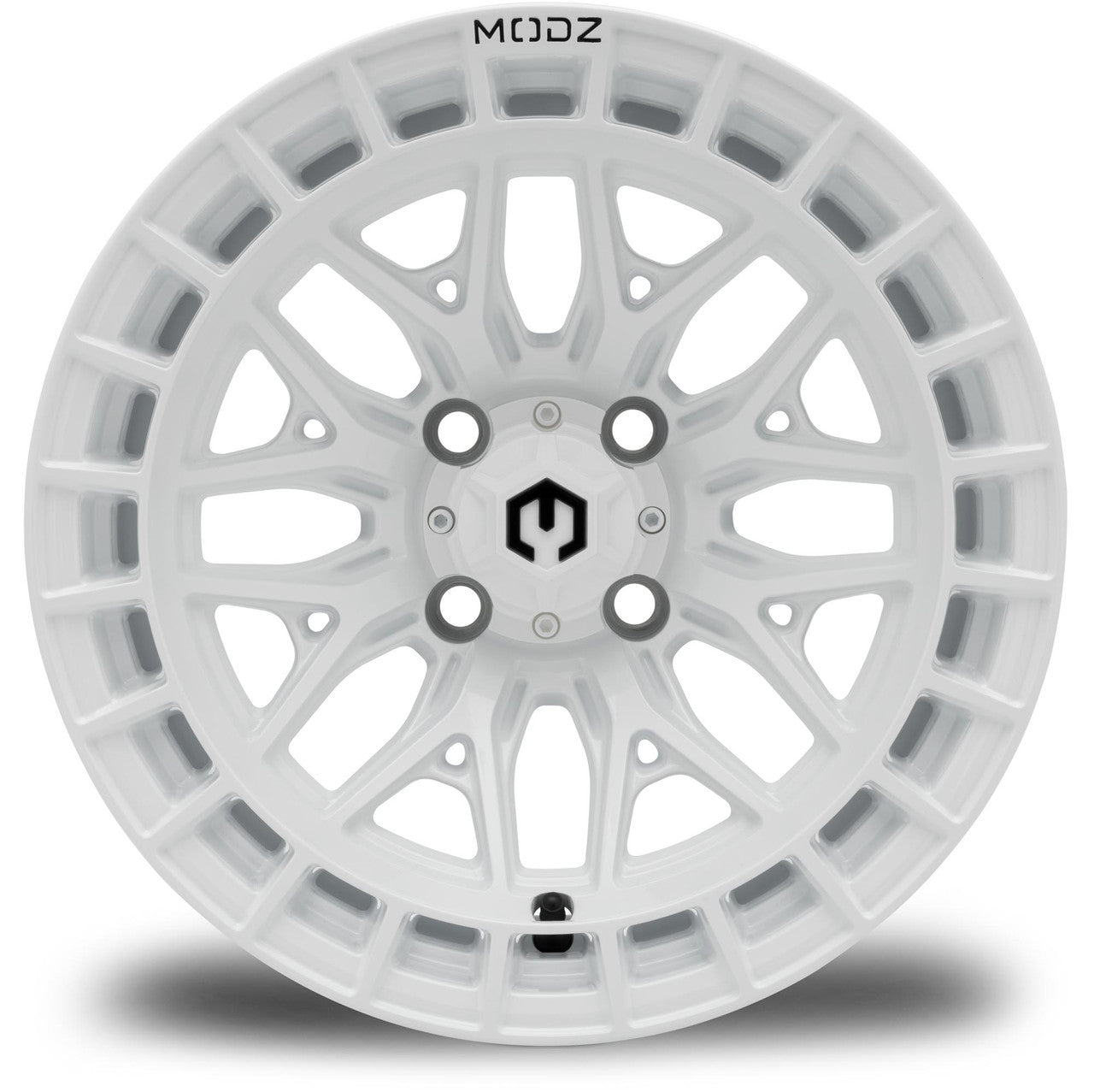 MODZ® Torrent Glossy White 14" Golf Cart Wheel