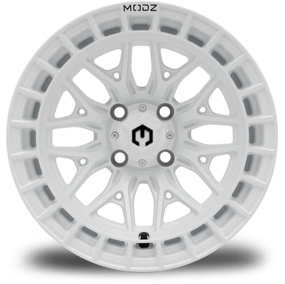 MODZ® Torrent Glossy White 14" Golf Cart Wheel