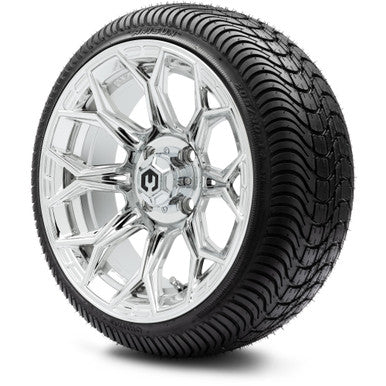 MODZ® 14" Halo Chrome Wheels & Street Tires Combo