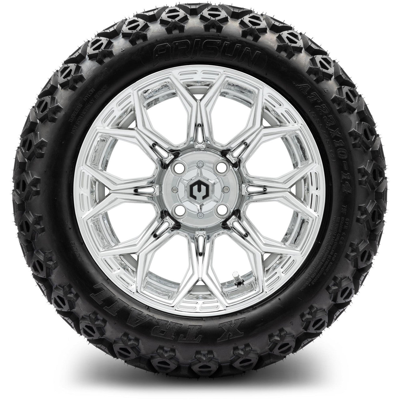MODZ® 14" Halo Chrome Wheels & Off-Road Tires Combo