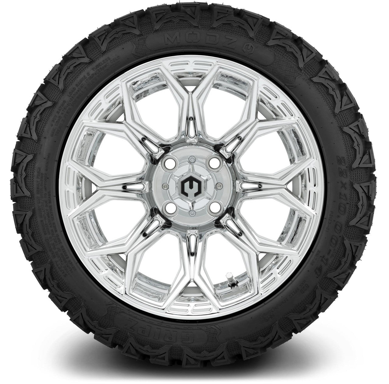 MODZ® 14" Halo Chrome Wheels & Off-Road Tires Combo