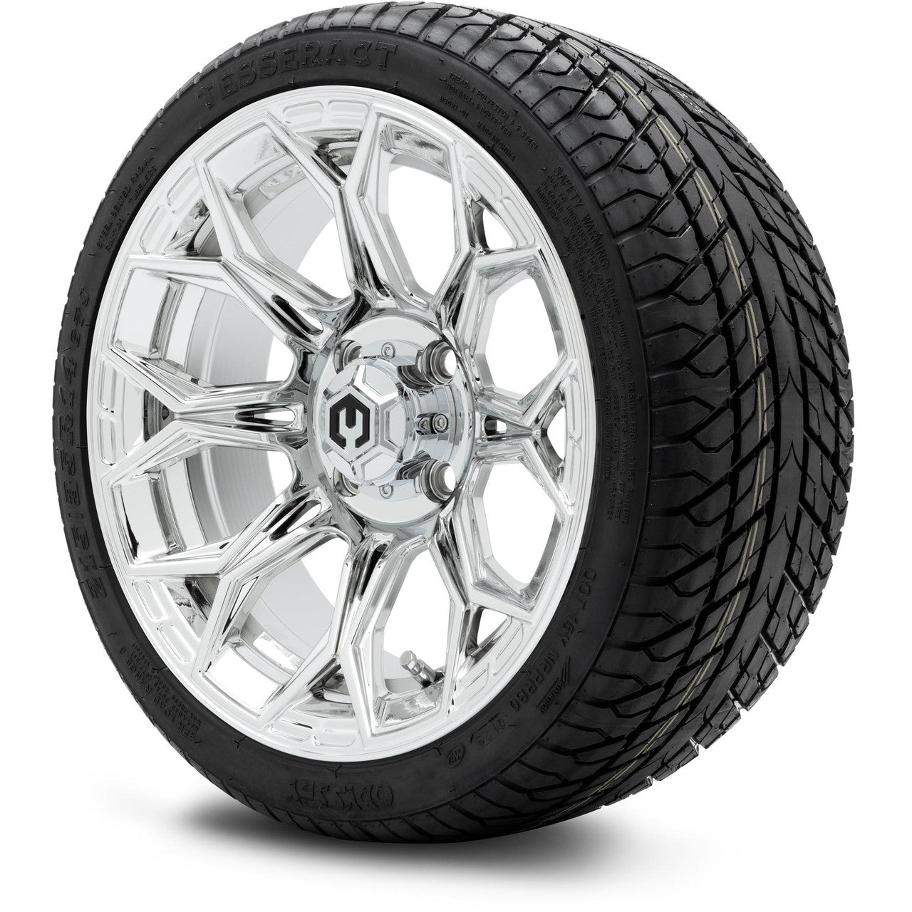 MODZ® 14" Halo Chrome Wheels & Street Tires Combo