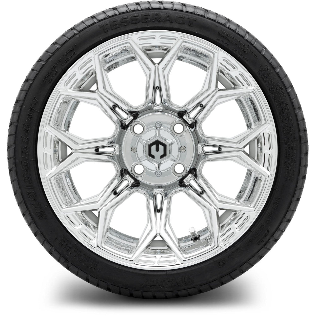 MODZ® 14" Halo Chrome Wheels & Street Tires Combo