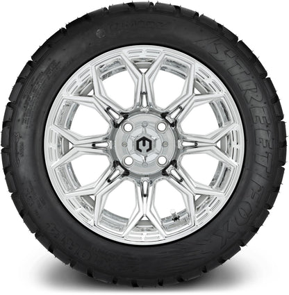 MODZ® 14" Halo Chrome Wheels & Street Tires Combo