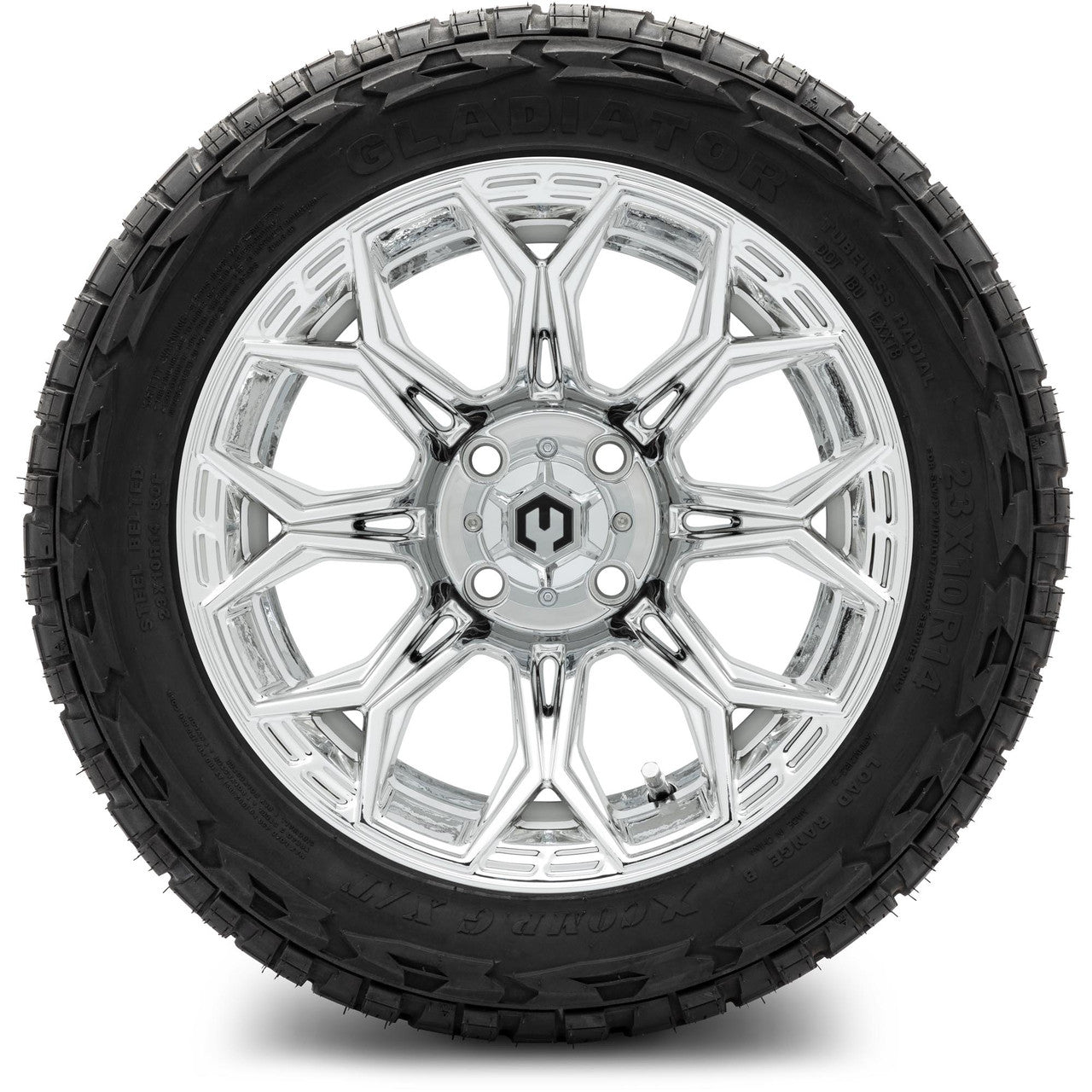 MODZ® 14" Halo Chrome Wheels & Off-Road Tires Combo