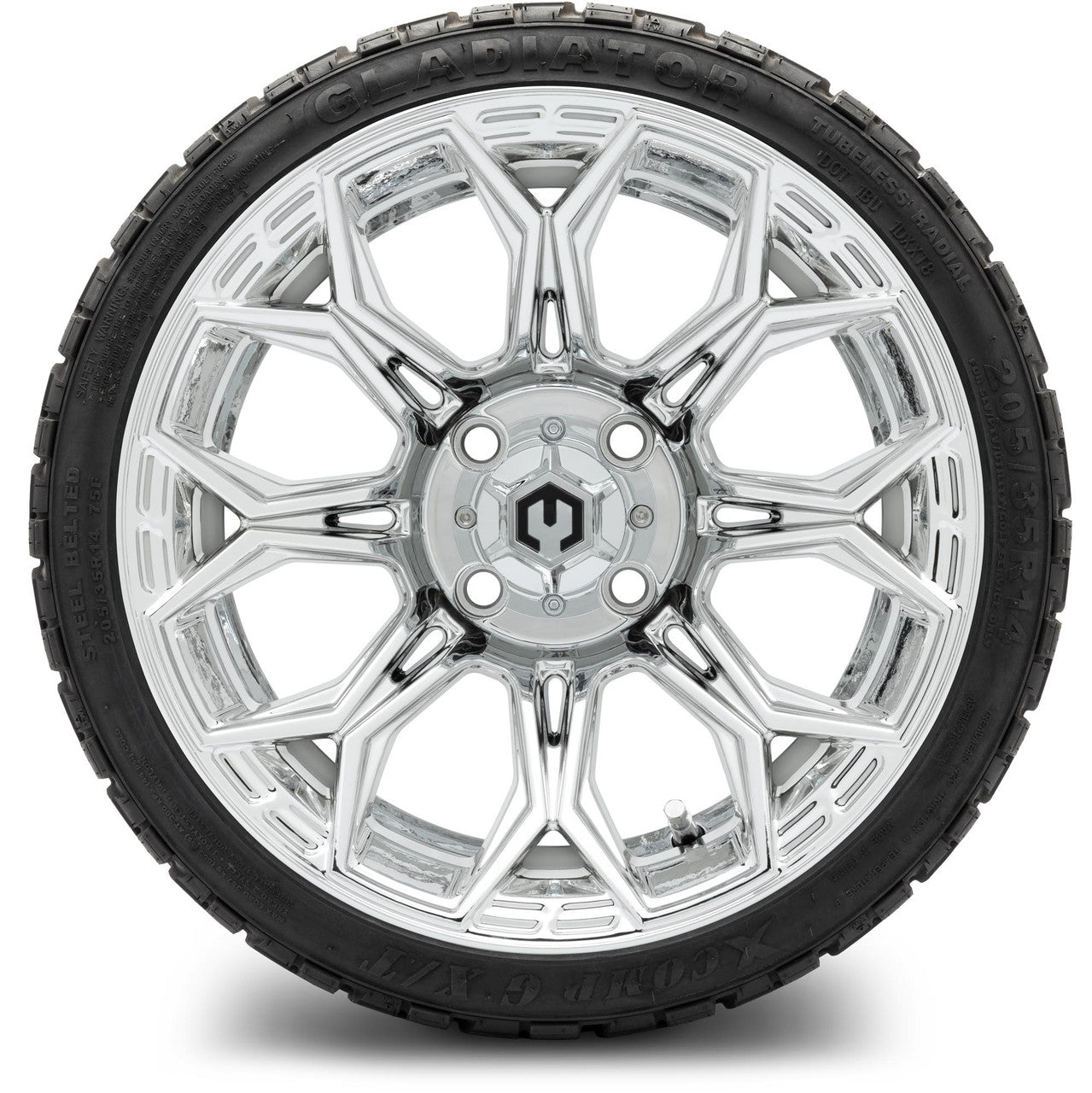 MODZ® 14" Halo Chrome Wheels & Off-Road Tires Combo