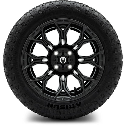 MODZ® 14" Halo Glossy Black Wheels & Off-Road Tires Combo