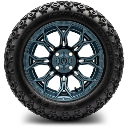 MODZ® 14" Halo Titanium Blue Wheels & Off-Road Tires Combo