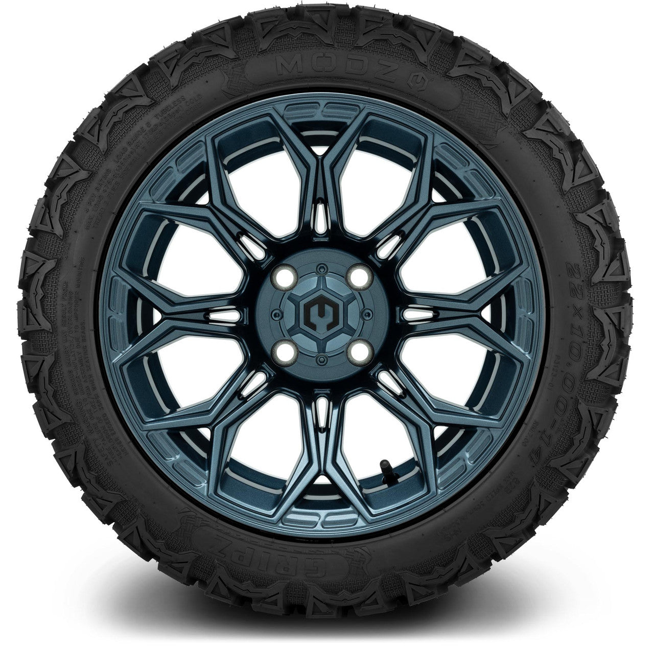 MODZ® 14" Halo Titanium Blue Wheels & Off-Road Tires Combo