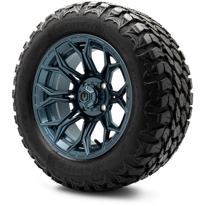 MODZ® 14" Halo Titanium Blue Wheels & Off-Road Tires Combo