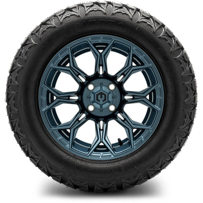 MODZ® 14" Halo Titanium Blue Wheels & Off-Road Tires Combo