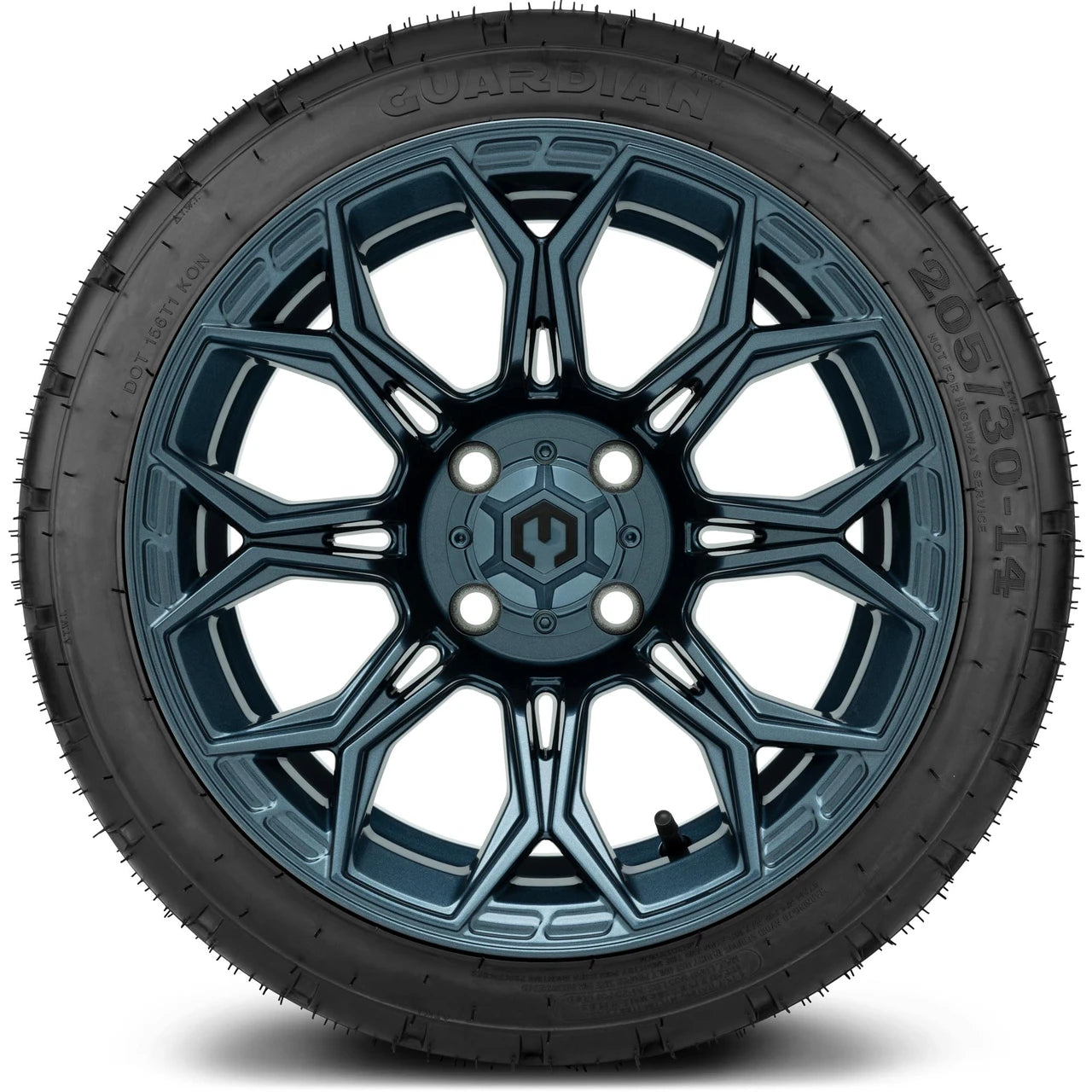 MODZ® 14" Halo Titanium Blue Wheels & Street Tires Combo