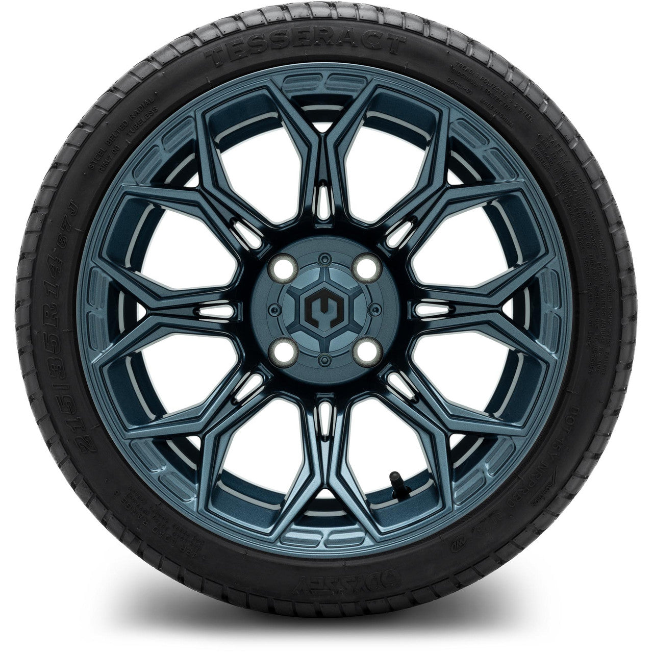 MODZ® 14" Halo Titanium Blue Wheels & Street Tires Combo