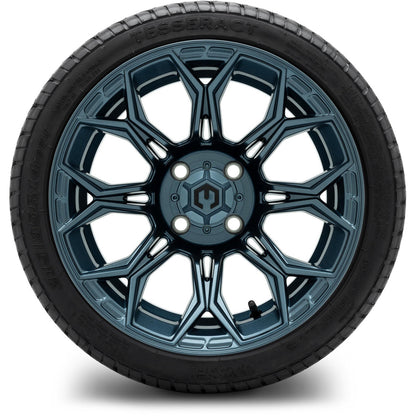 MODZ® 14" Halo Titanium Blue Wheels & Street Tires Combo