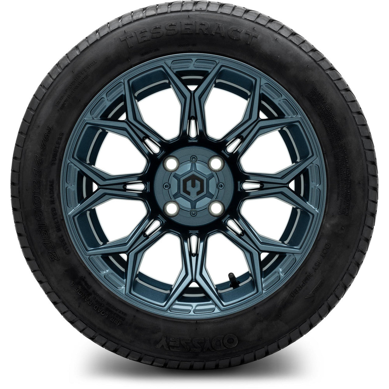 MODZ® 14" Halo Titanium Blue Wheels & Street Tires Combo