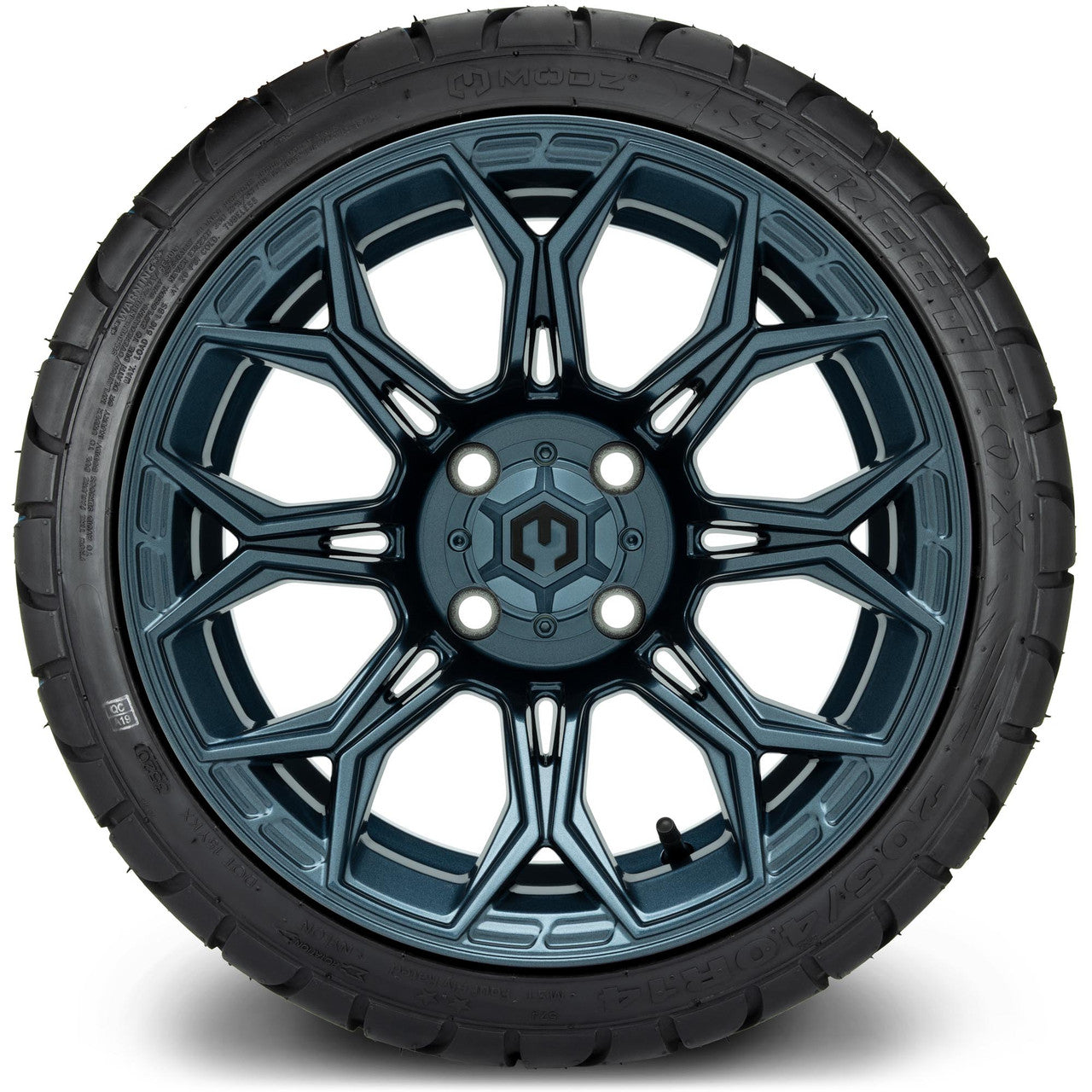 MODZ® 14" Halo Titanium Blue Wheels & Street Tires Combo