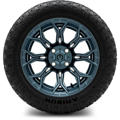 MODZ® 14" Halo Titanium Blue Wheels & Off-Road Tires Combo