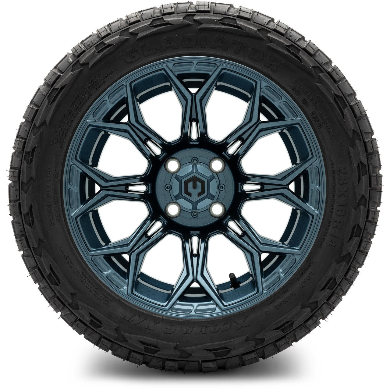 MODZ® 14" Halo Titanium Blue Wheels & Off-Road Tires Combo