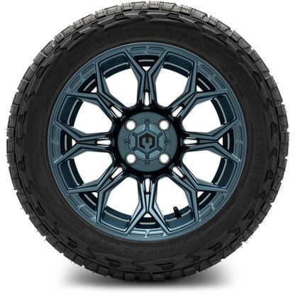 MODZ® 14" Halo Titanium Blue Wheels & Off-Road Tires Combo