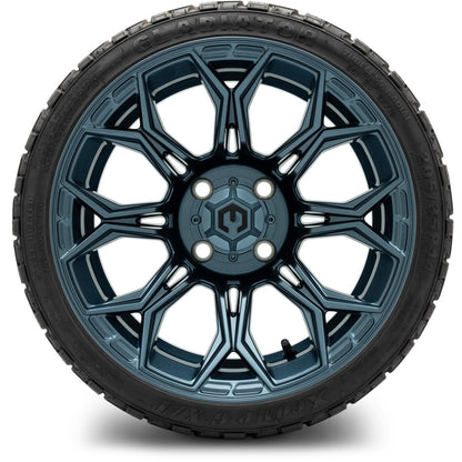 MODZ® 14" Halo Titanium Blue Wheels & Off-Road Tires Combo