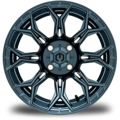 MODZ® Halo Titanium Blue 14" Golf Cart Wheel