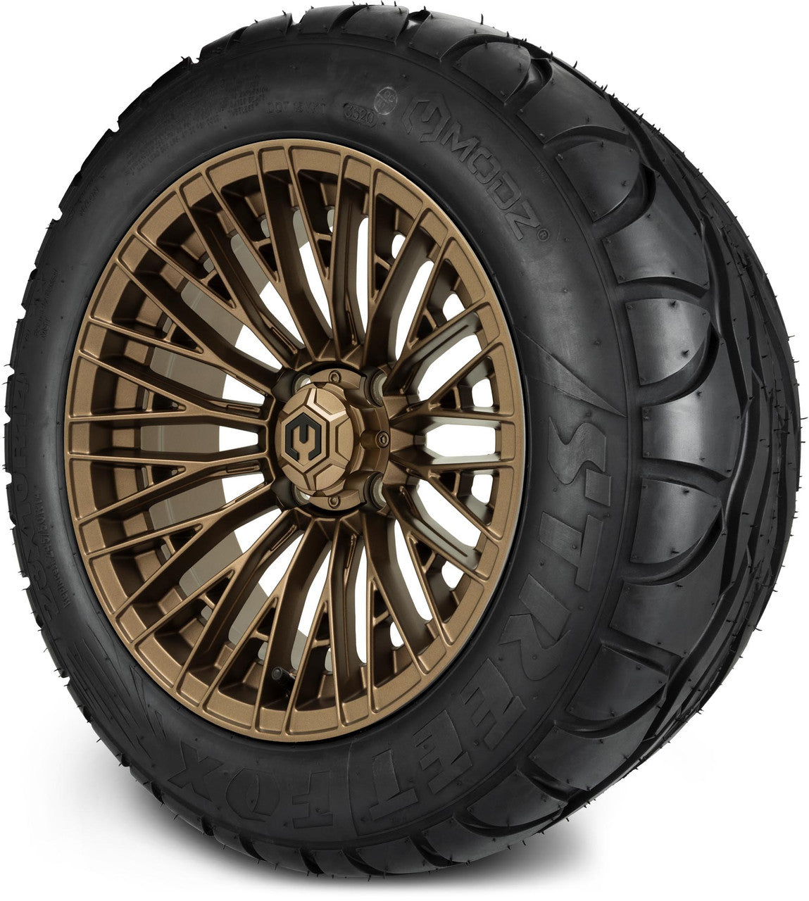 MODZ® 14" Reaper Bronze Wheels & Street Tires Combo